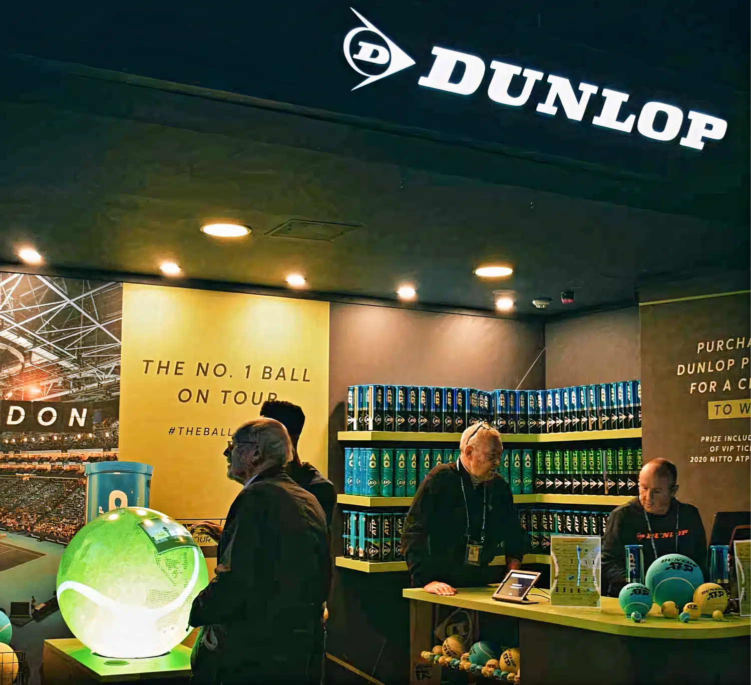 Dunlop used the PufferTouch as a high tech tennis ball display