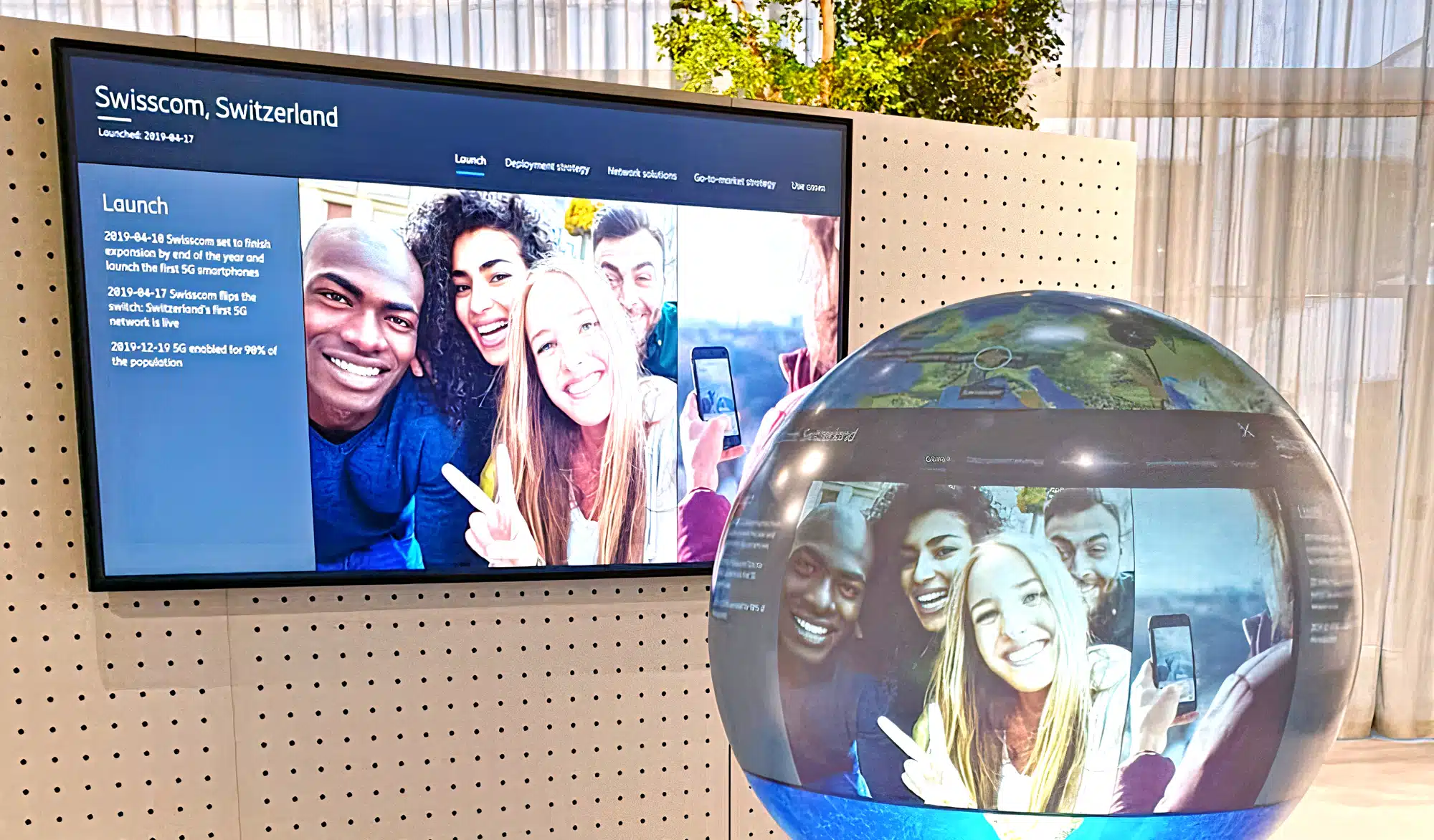 The PufferTouch displays shiny happy people